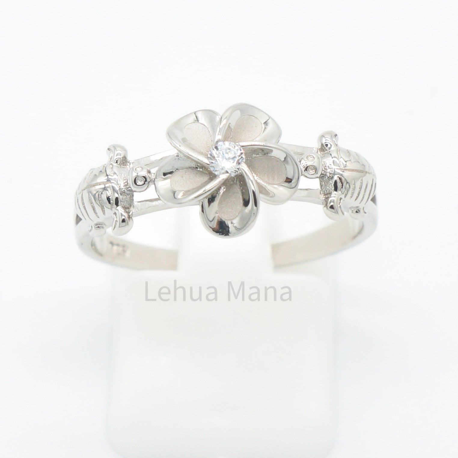 925 Silver Flower Turtle Ring, Silver Ring, 925 Sterling Silver Jewelry, Flower Turtle Ring