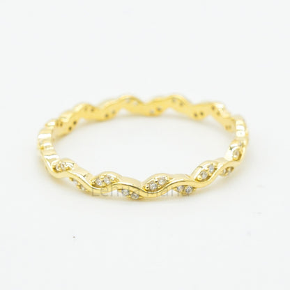 925 Silver CZ Eternity Ring, Silver Ring, 925 Sterling Silver Jewelry, CZ Eternity Ring, CZ Ring