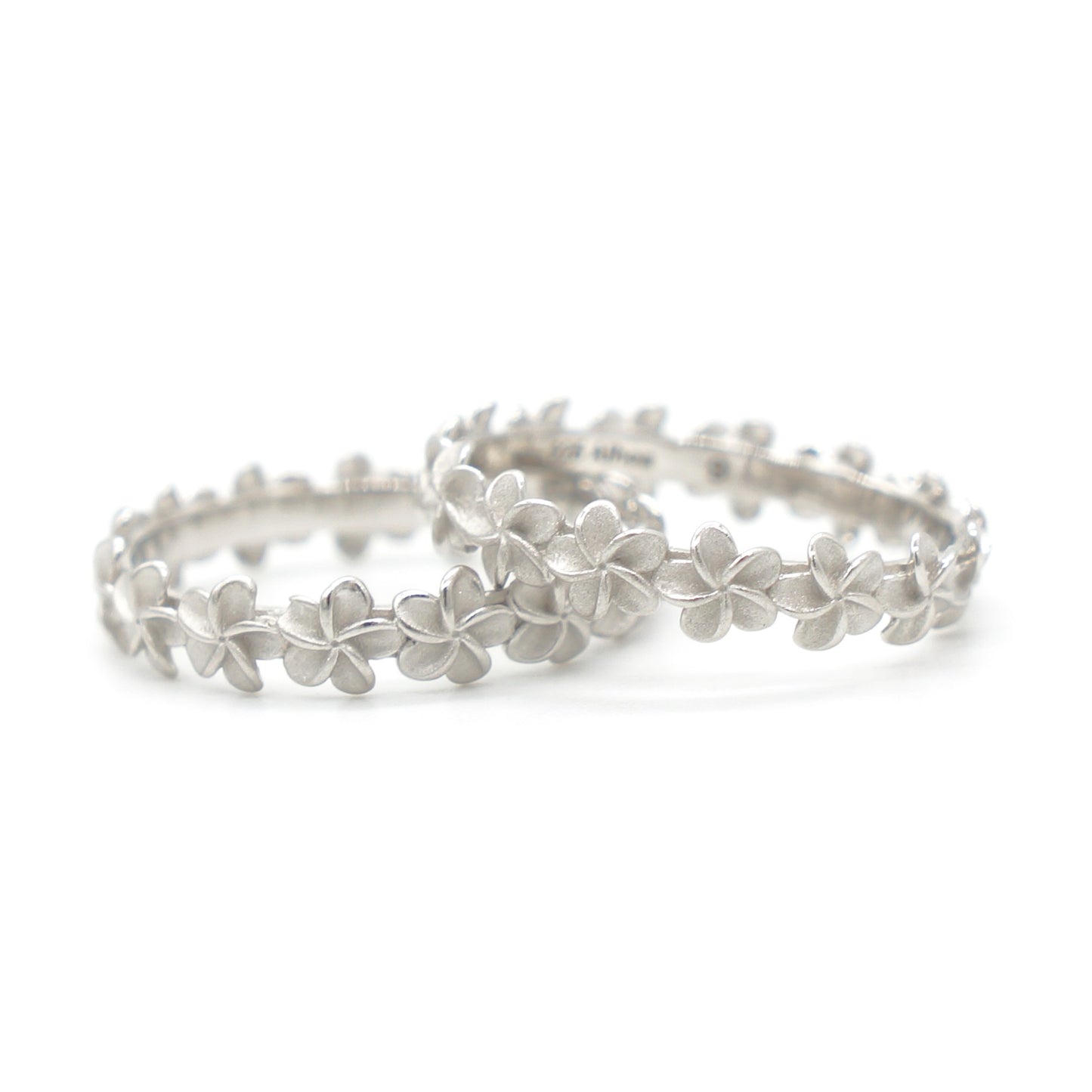 925 Silver Flower Band Ring, Silver Ring, 925 Sterling Silver Jewelry, Flower Band Ring