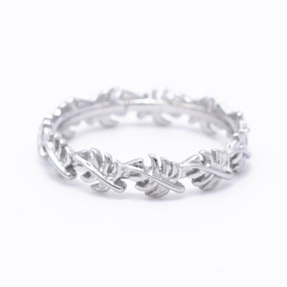 925 Silver Monstera Band Ring, Silver Ring, 925 Sterling Silver Jewelry, Monstera Band Ring