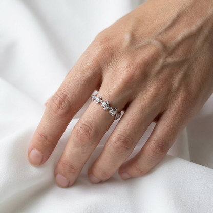 Eternity Hawaiian Sea Turtles Band Ring - 925 Sterling Silver