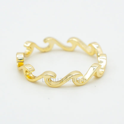 925 Silver Eternity Wave Ring, Silver Ring, 925 Sterling Silver Jewelry, Eternity Wave Ring