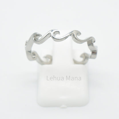 925 Silver Eternity Wave Ring, Silver Ring, 925 Sterling Silver Jewelry, Eternity Wave Ring