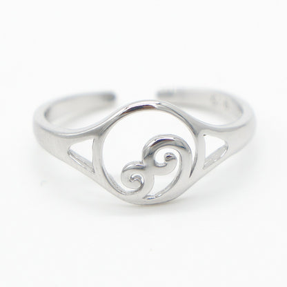 925 silver wave toe ring, silver toe rings, wave ring