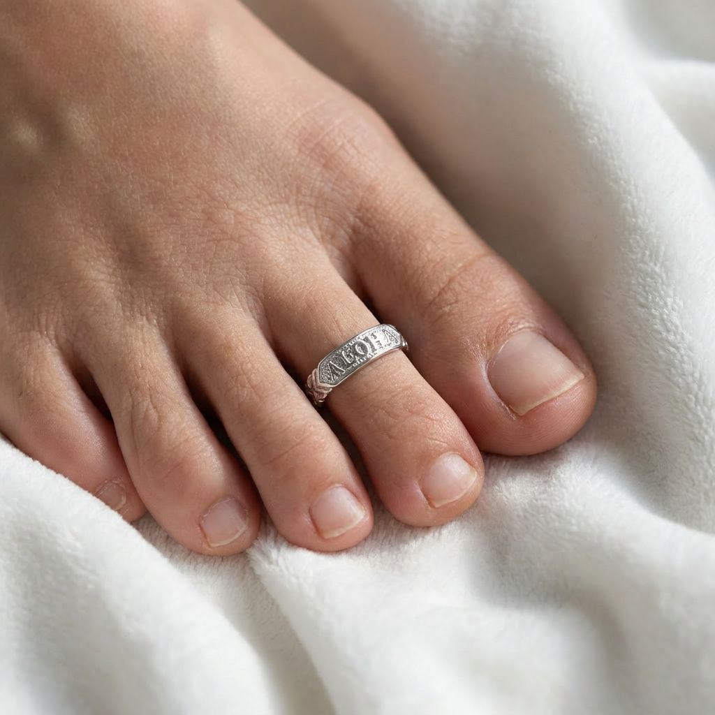 Adjustable Aloha Heirloom Toe Cuff Ring - 925 Sterling Silver