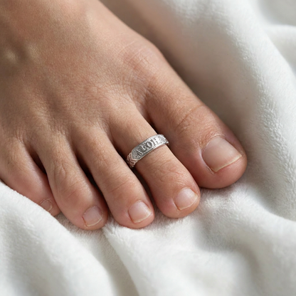 Adjustable Aloha Heirloom Toe Cuff Ring - 925 Sterling Silver
