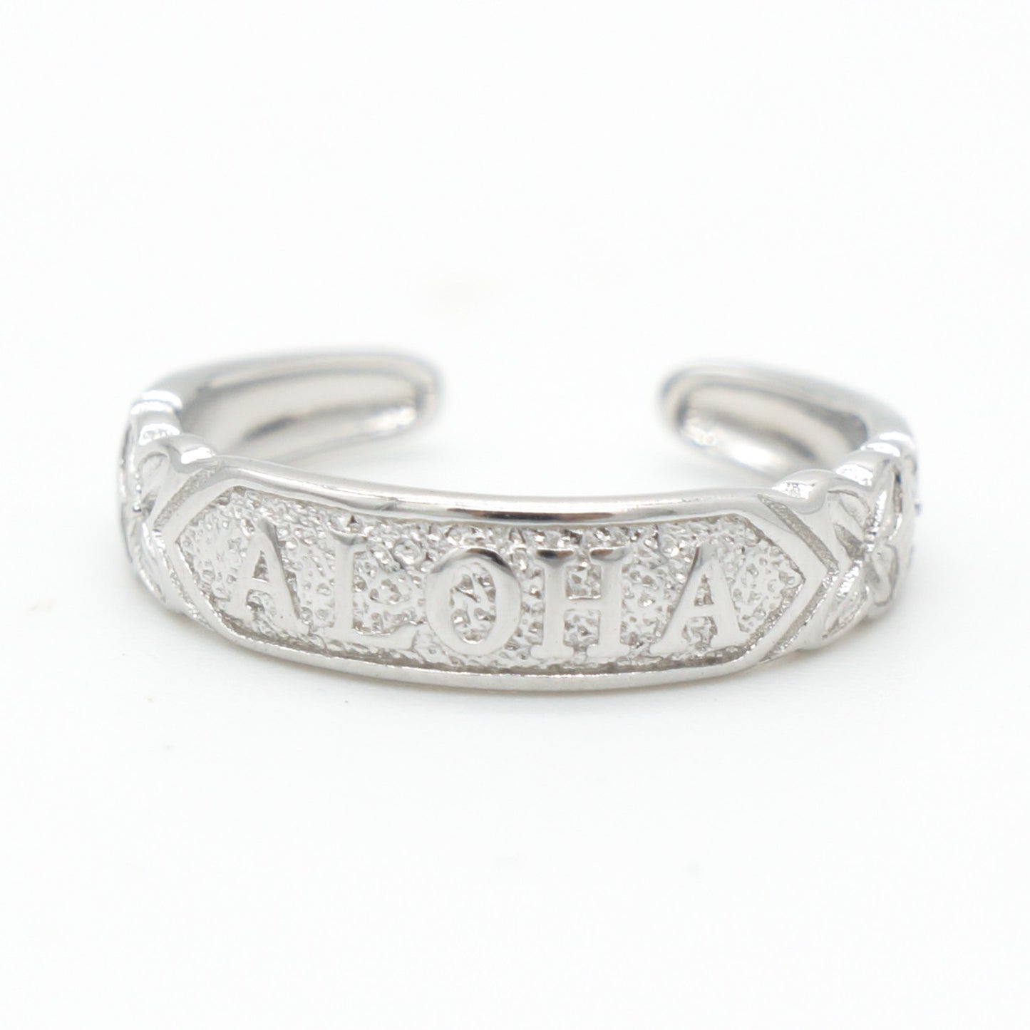 925 silver aloha toe ring, silver toe rings, aloha ring