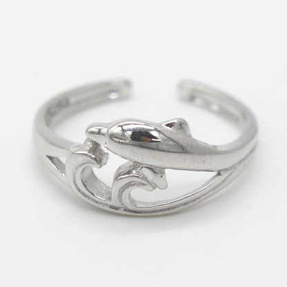 925 silver dolphin toe ring, silver toe rings, dolphin ring