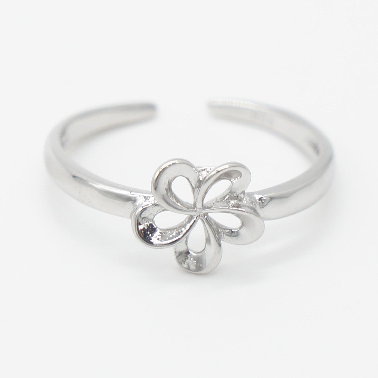 925 silver flower toe ring, silver toe rings, flower ring