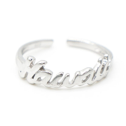 925 silver hawaii toe ring, silver toe rings, hawaii ring