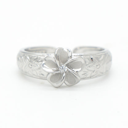 925 silver flower toe ring, silver toe rings, flower ring