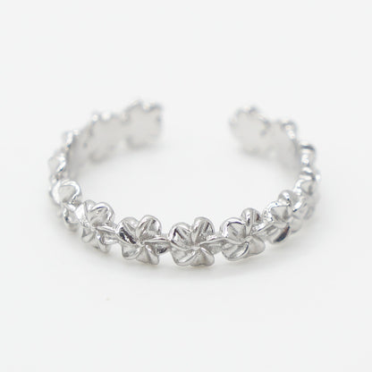 925 silver flower toe ring, silver toe rings, flower ring