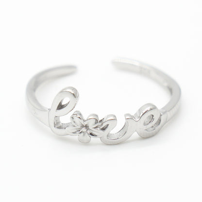 925 silver love toe ring, silver toe rings, love ring