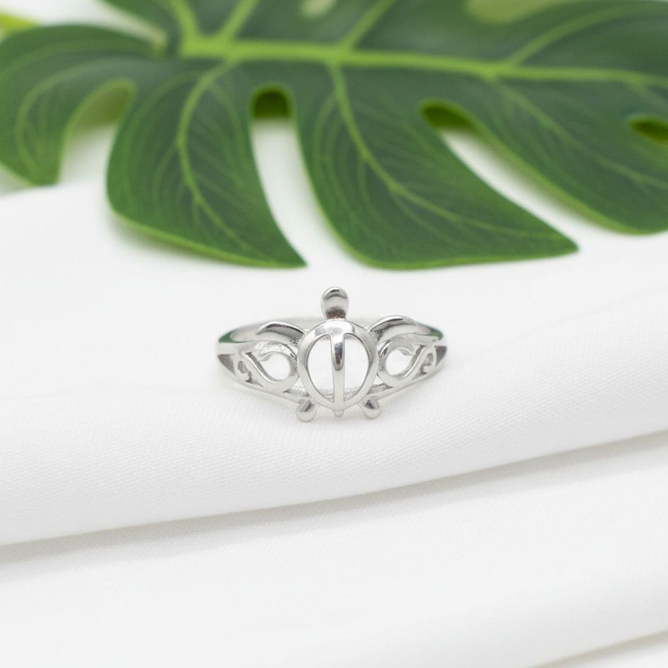 Adjustable Filigree Sea Turtle Toe Cuff Ring - 925 Sterling Silver