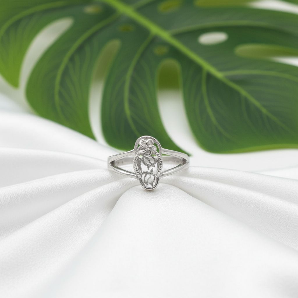 Adjustable Slipper Sandal Bloom Toe Cuff Ring - 925 Sterling Silver