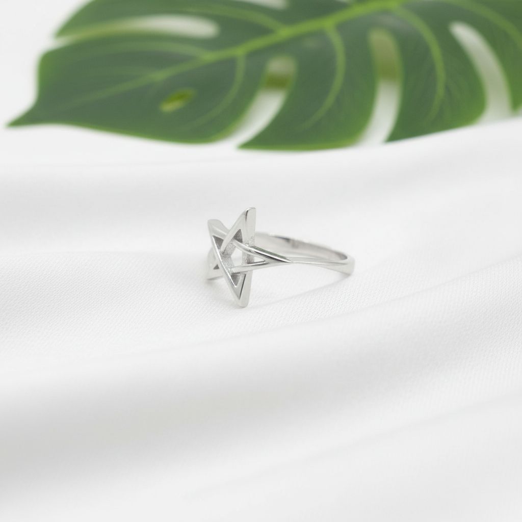 Adjustable Celestial Star Split Band Toe Cuff Ring - 925 Sterling Silver