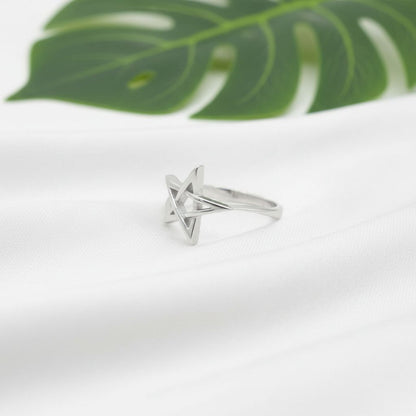 Adjustable Celestial Star Split Band Toe Cuff Ring - 925 Sterling Silver