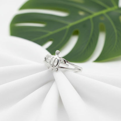 Adjustable Sea Turtle Split Band Toe Cuff Ring - 925 Sterling Silver