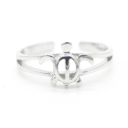 925 silver turtle toe ring, toe rings, turtle ring