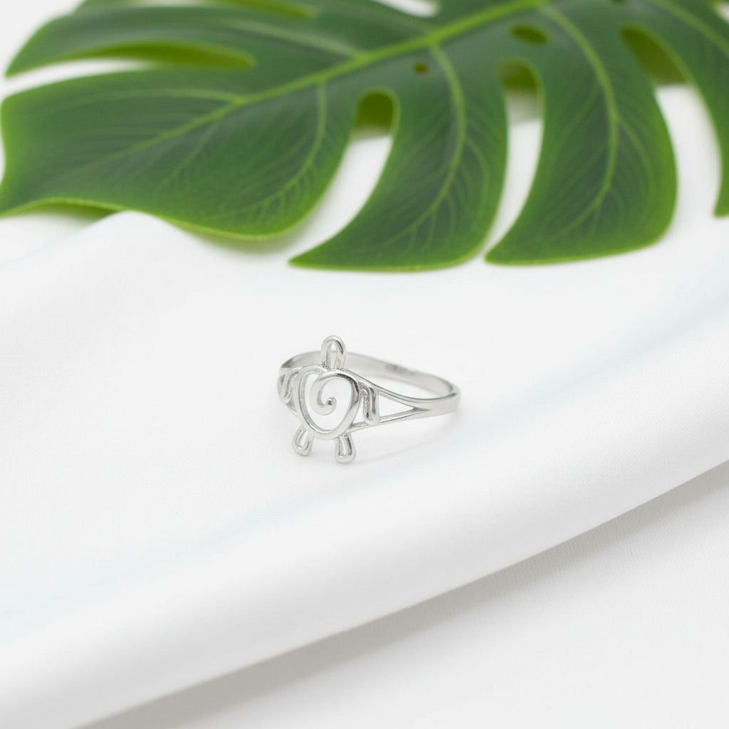 Adjustable Swirl Honu Ancestral Toe Cuff Ring - 925 Sterling Silver