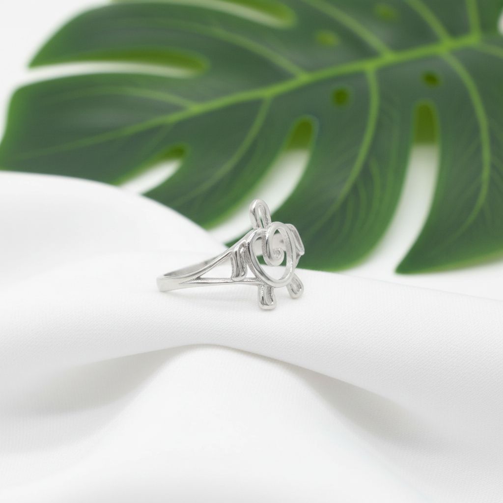 Adjustable Swirl Honu Ancestral Toe Cuff Ring - 925 Sterling Silver